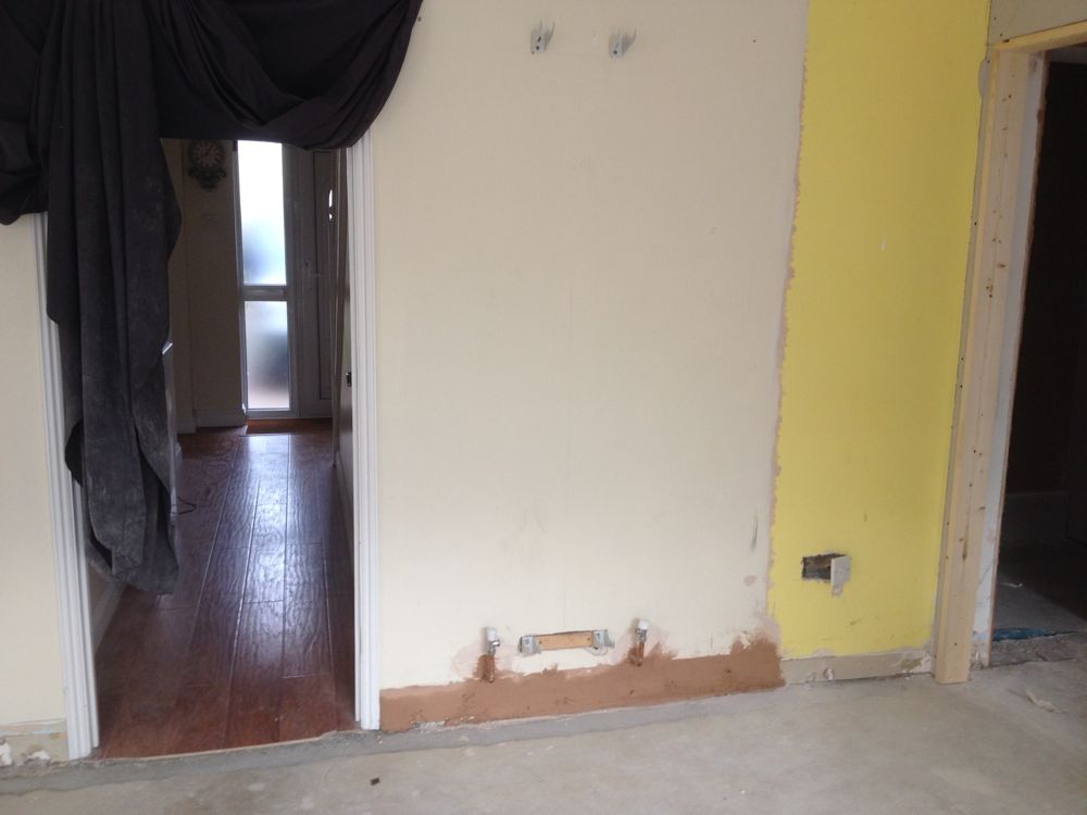 Image of 2014 03 18 kitchen utility room wall preparation 005 <h2>2014-03-19 - The kitchen and utility room start to take shape</h2>