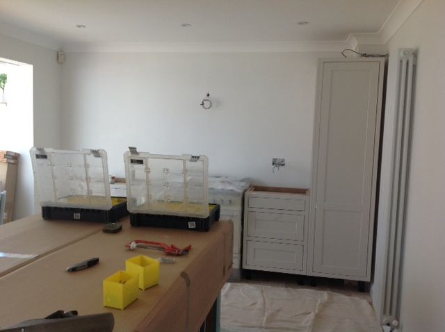 Image of 2014 04 14 new kitchen fitting 001 <h2>2014-04-24 - New kitchen and utility room finished and delivered in just seven working days</h2>